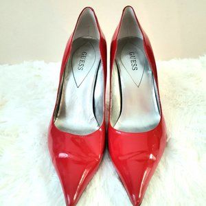 Red Guess Pumps